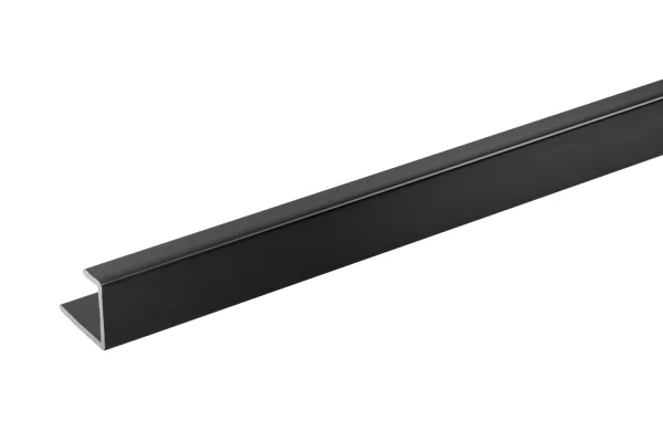 Crosswater Aluminium Extrusion End Cap 11mm 2450mm Black