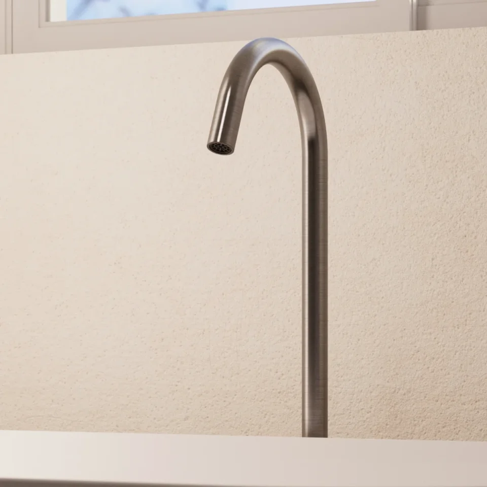 Crosswater Bath Spout Floor Standing Slate detail view - Image 3
