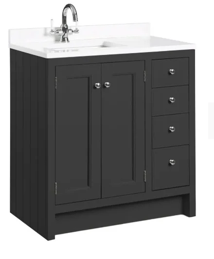 Roper Rhodes 800mm Hampton Undermount Basin Unit - Matt Black
