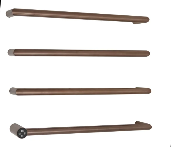 Just Taps Obi Electric Towel Radiator 600 Brushed Bronze