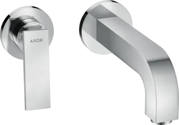 Axor Citterio Single Lever Basin Mixer For Concealed Installation Wall-mounted With Lever Handle, Spout 220 Mm And Escutcheons Chrome product image - Image 1