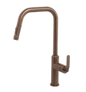 Just Taps Decor Brushed Bronze Single Lever Pull Out Sink Mixer