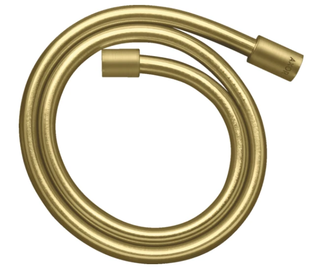 Axor Showersolutions Metal Effect Shower Hose 1.25 M With Cylindrical Nuts Brushed Brass