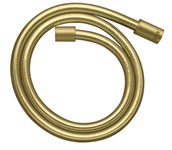 Axor Showersolutions Metal Effect Shower Hose 1.25 M With Cylindrical Nuts Brushed Brass