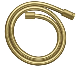Axor Showersolutions Metal Effect Shower Hose 1.25 M With Cylindrical Nuts Brushed Brass