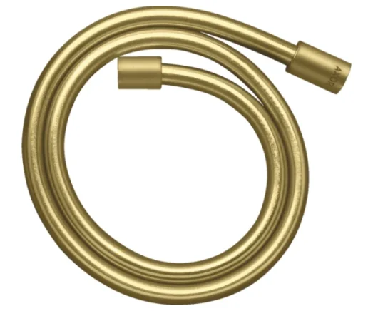 Axor Showersolutions Metal Effect Shower Hose 1.25 M With Cylindrical Nuts Brushed Brass product image - Image 1