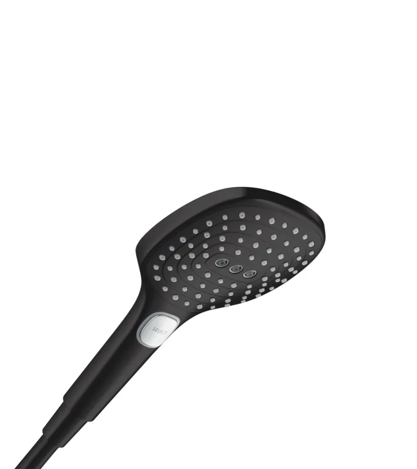 Hansgrohe Raindance Select E Hand Shower 120 3jet Matt Black product image - Image 1