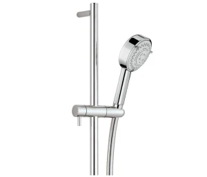 Just Taps Techno Slide Rail With Pulse Multi Function Shower Handle Chrome
