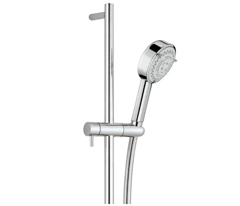 Just Taps Techno Slide Rail With Pulse Multi Function Shower Handle Chrome product image - Image 1