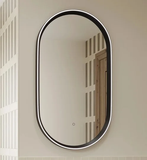 Hib Ionic 50 Pill Mirror - Black H90 X W50 X D4