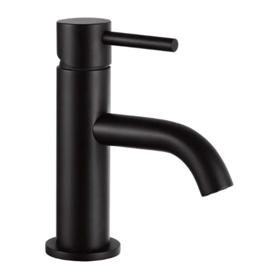Just Taps Vos Single Lever Mini Basin Mixer Matt Black detail view - Image 2