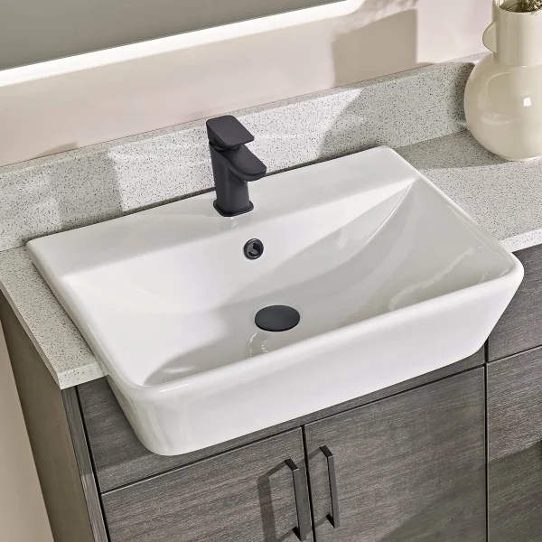 Roper Rhodes 560mm Square Standard Depth Semi-countertop Basin White