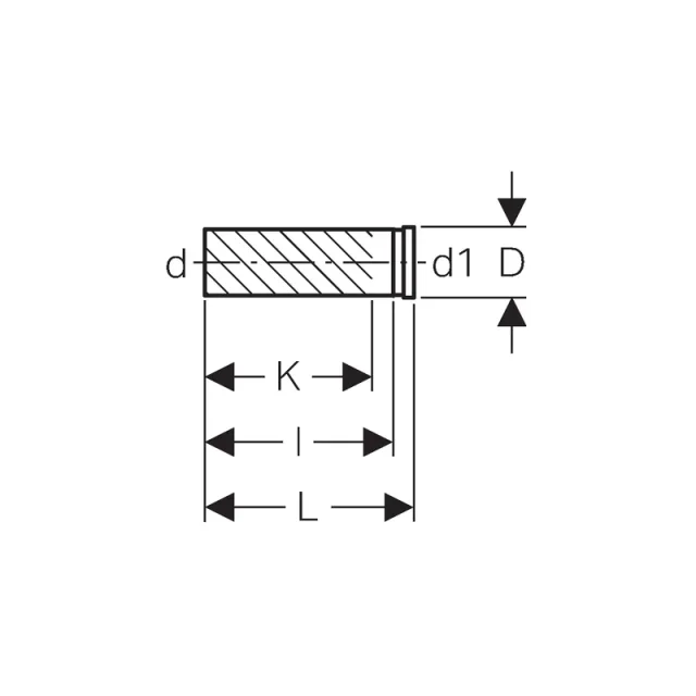 Geberit 366.887.16.1 90mm Hdpe Straight Connector detail view - Image 3