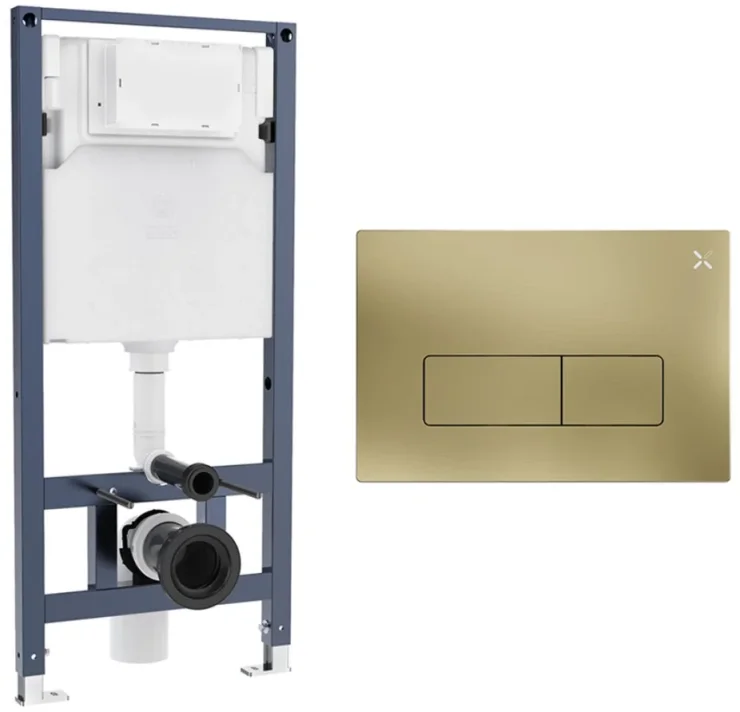 Crosswater Mpro Frame Set 2 Brushed Brass product image - Image 1