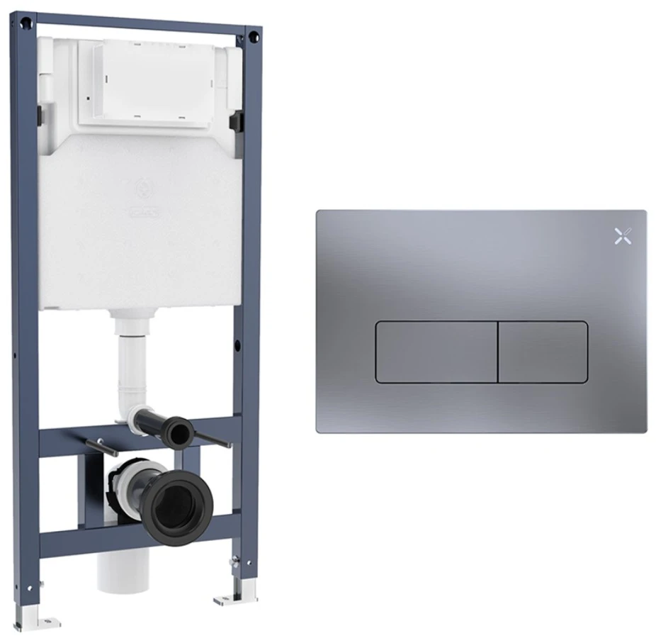 Crosswater Mpro Frame Set 2 Brushed Nickel
