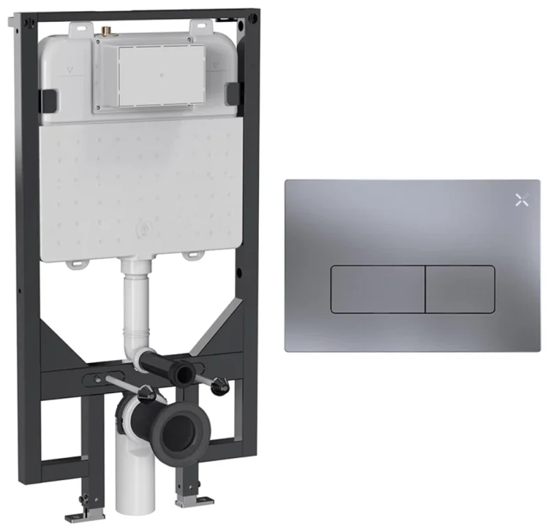 Crosswater Mpro Frame Set 3 Brushed Nickel product image - Image 1