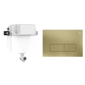 Crosswater Mpro Stainless Steel Cistern Set 1 Brushed Brass