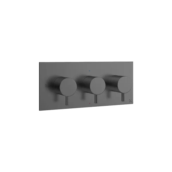 Crosswater Mpro 3 Handle Shower Bath Handset Etched Trimset Landscape Slate