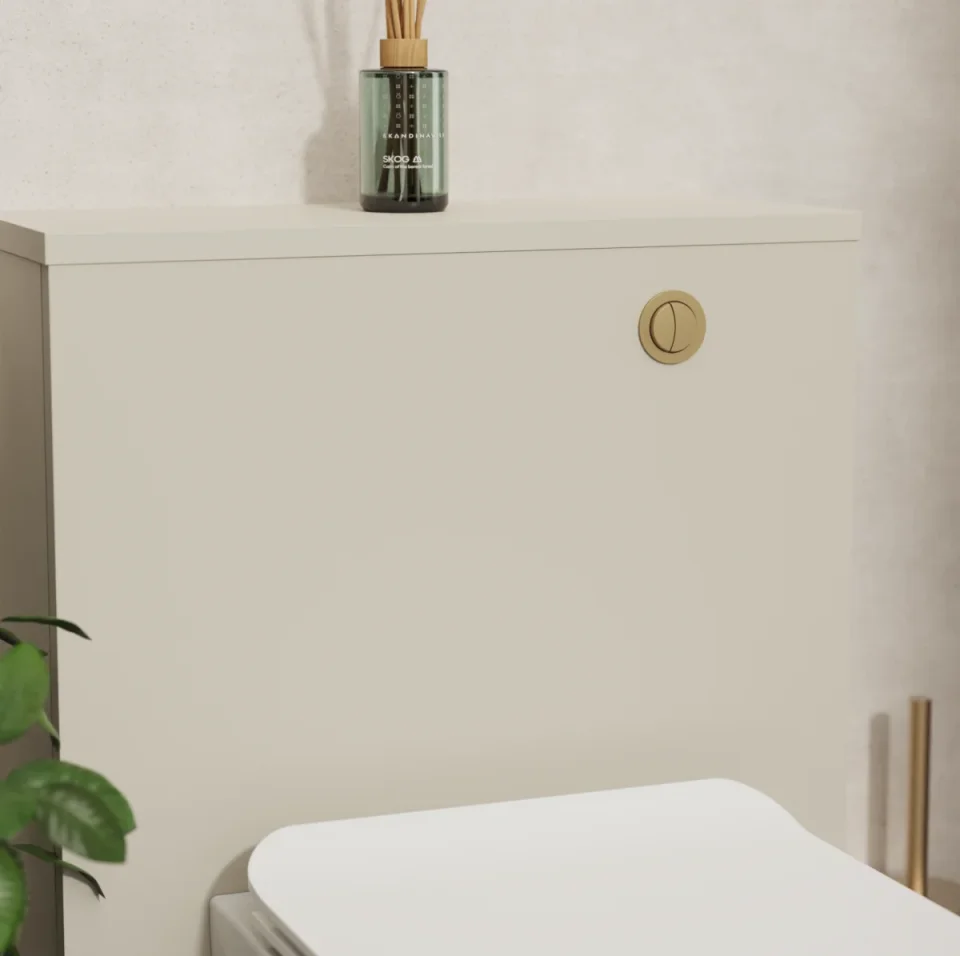Crosswater Flush Button & Cable Brushed Brass detail view - Image 3