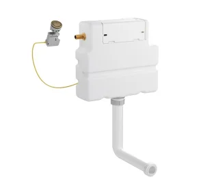 Crosswater Flush Button Cistern Set 1 Brushed Brass