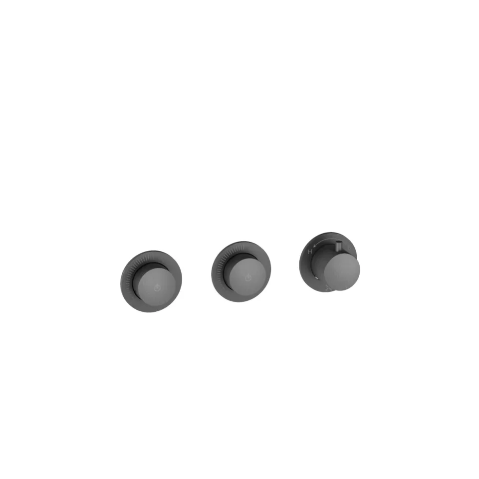 Crosswater Module Mrpo Push 2 Outlet Trimset Slate detail view - Image 2