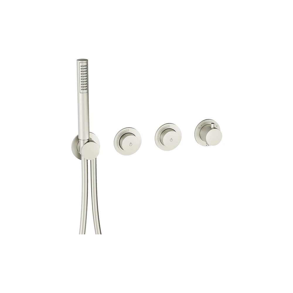 Crosswater Module Mrpo Push 2 Outlet Trimset With Handset Stainless Steel Effect
