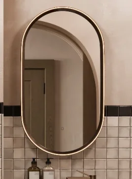 Hib Ionic 50 Pill Mirror - Bronze H90 X W50 X D4 product image - Image 1