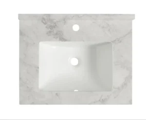 Roper Rhodes 600mm Hampton Undermount Worktop Inc Upstand - Carrara