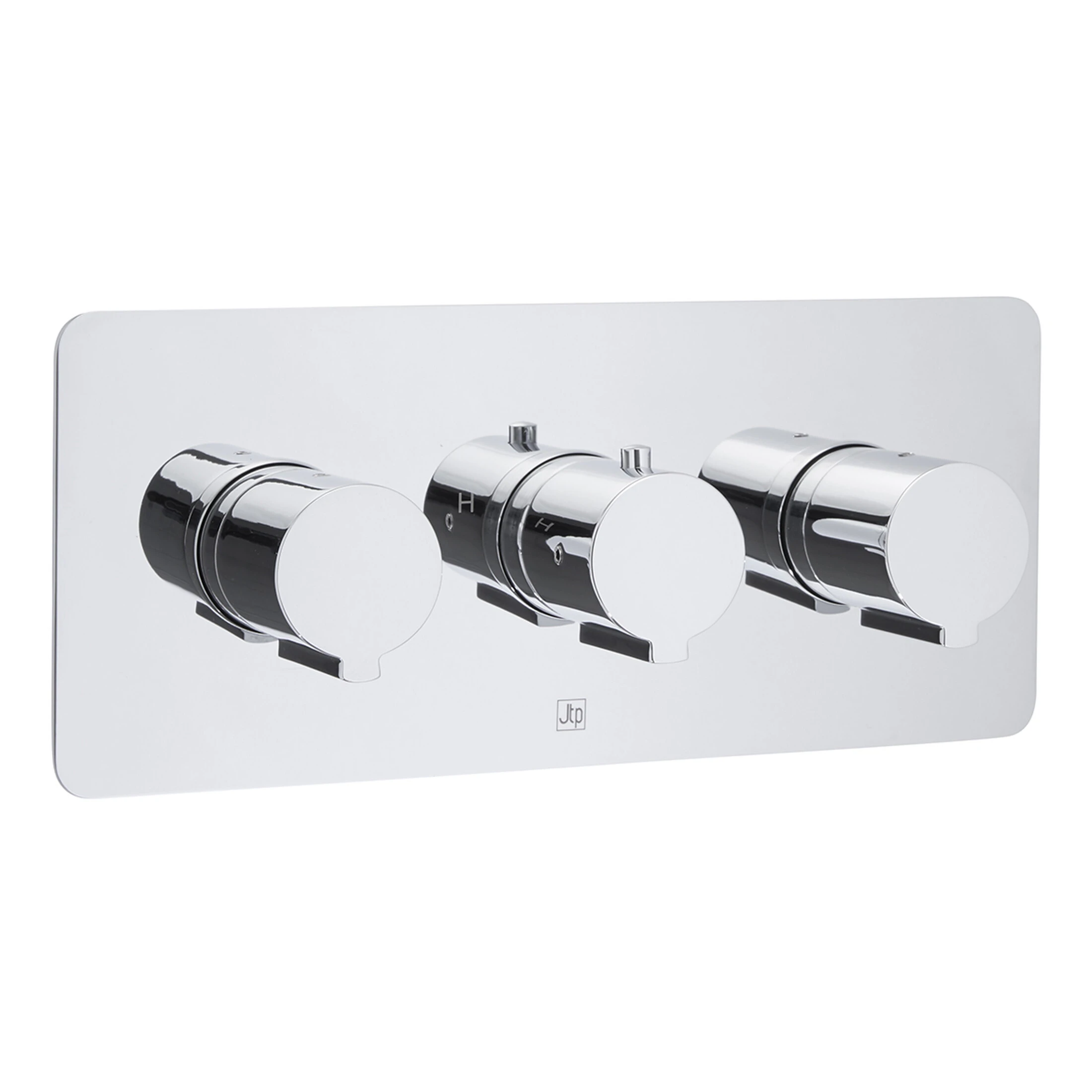 Just Taps Curve Thermostatic Shower Valve 2 Options Horizontal Chrome