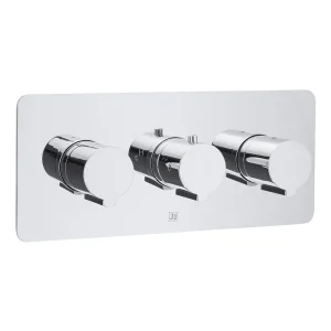 Just Taps Curve Thermostatic Shower Valve 2 Options Horizontal Chrome