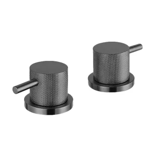 Just Taps Vos Panel Valves Designer Handle Brushed Black