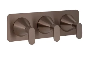 Just Taps Kono Thermostatic Concealed 2 Outlet Shower Valve (both Handles Included) Brushed Bronze