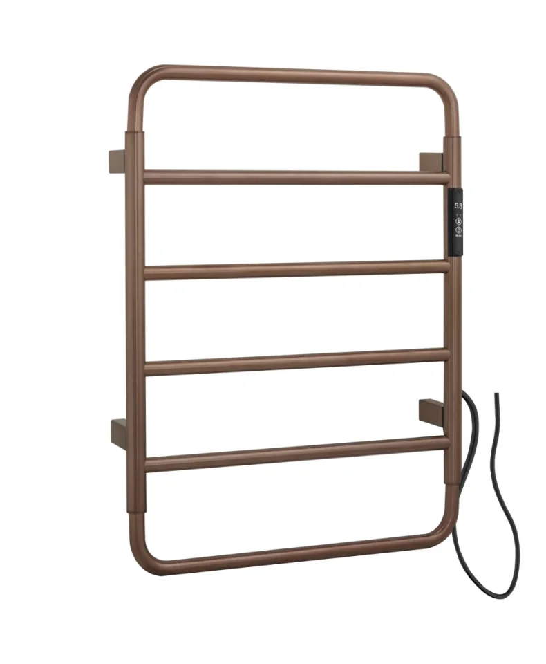 Just Taps Aero Electric Towel Radiator 640 Brushed Bronze product image - Image 1