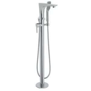 Just Taps Amore Floor Standing Bath Shower Mixer With Kit Chrome
