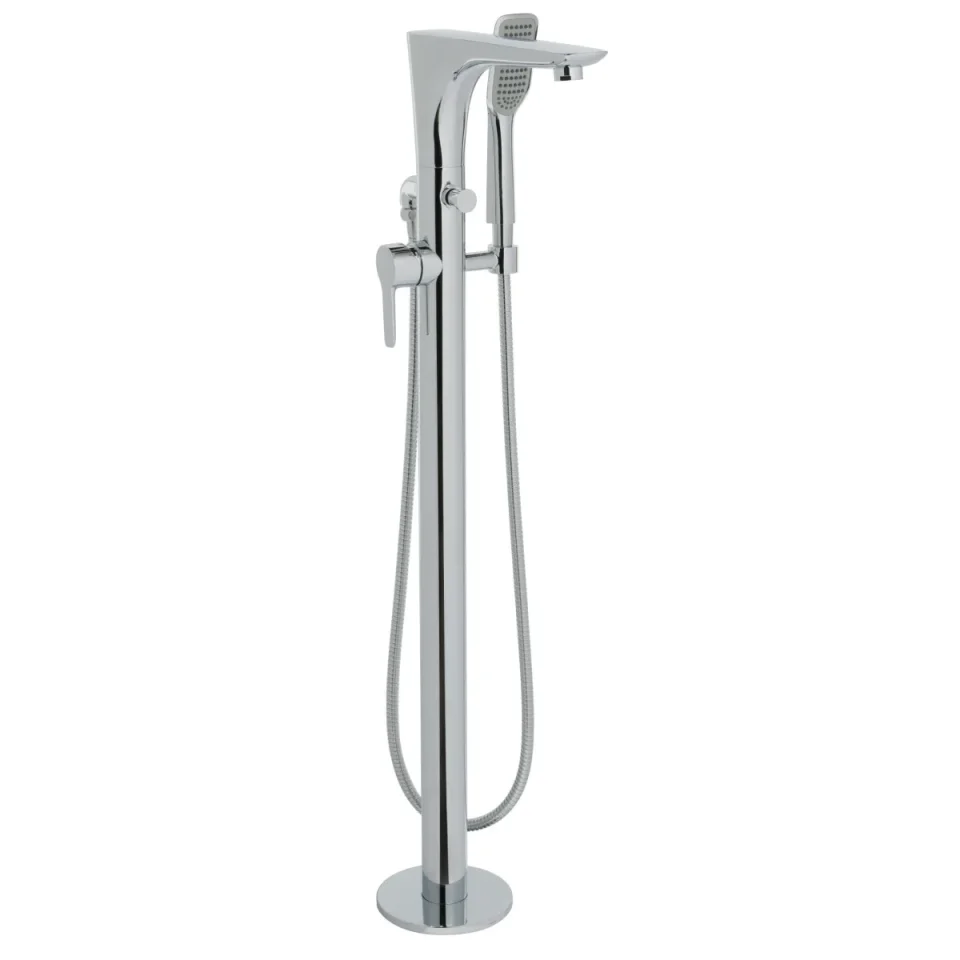 Just Taps Amore Floor Standing Bath Shower Mixer With Kit Chrome product image - Image 1