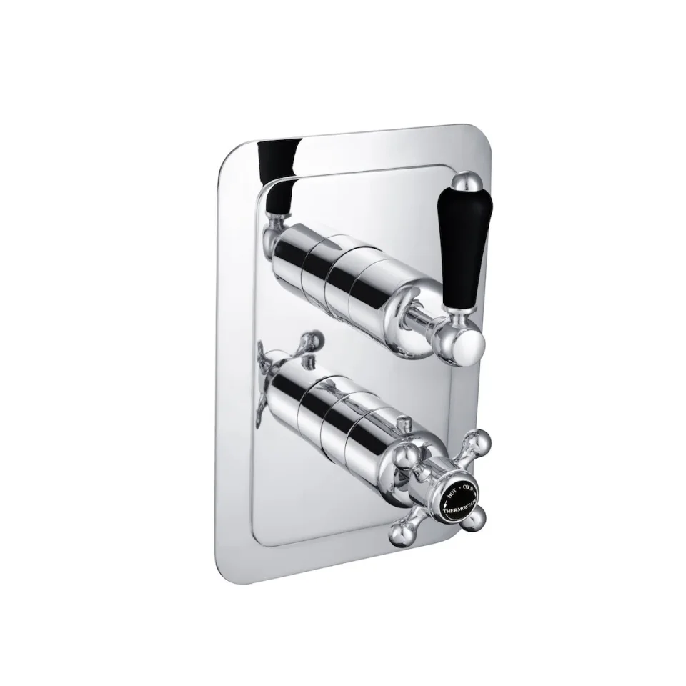 Just Taps Grosvenor Lever -Conc/Therm 1 Outlet Valve Vertical Matt Black product image - Image 1
