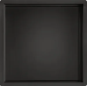 Just Taps Matt Black Shower Niche 300X300