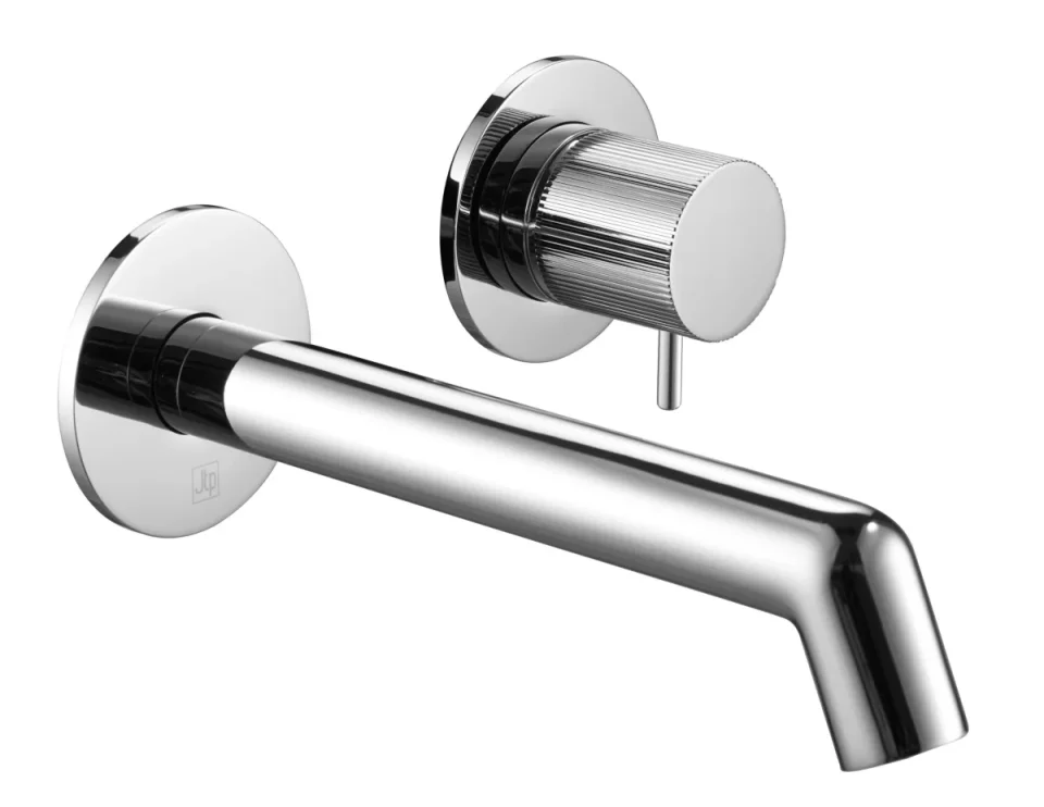 Just Taps Evo Single Lever Wall Mounted Basin Mixer 150mm Spout Chrome product image - Image 1