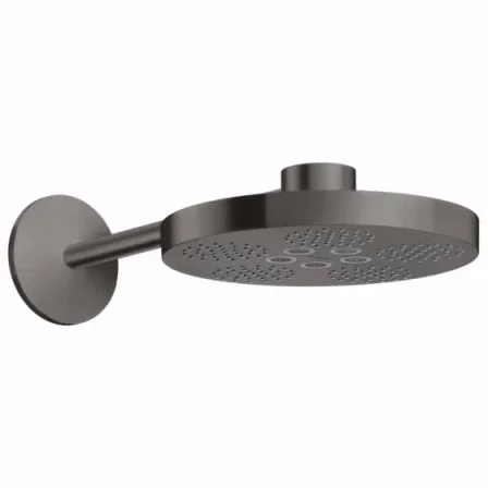 Axor One Overhead Shower 280 2jet With Shower Arm Brushed Black Chrome product image - Image 1