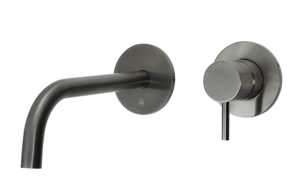 Just Taps Vos Single Lever W/m Basin Mixer Brushed Black 150mm Slim Spout product image - Image 1