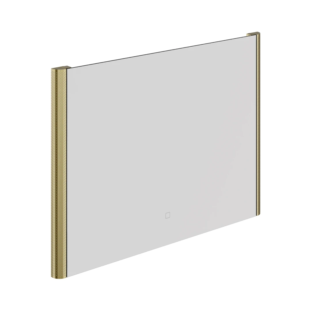 Hib Bastille Mirror 80x60 - Brushed Brass H60 X W80 X 3.1cm