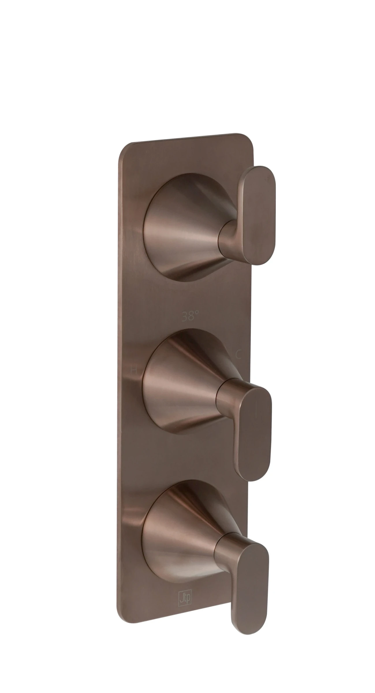 Just Taps Kono Thermostatic Concealed 2 Outlet Shower Valve (both Handles Included) Brushed Bronze