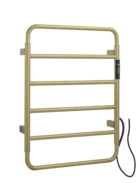 Just Taps Aero Electric Towel Radiator 640 Brushed Brass