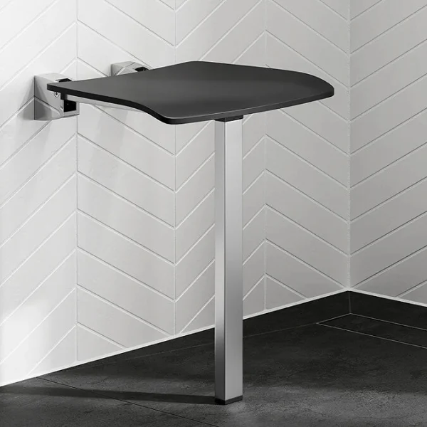 Hib Shower Seat With Support Leg (dark Grey)