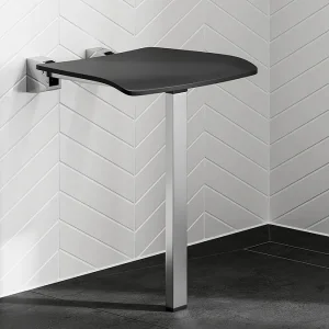 Hib Shower Seat With Support Leg (dark Grey)