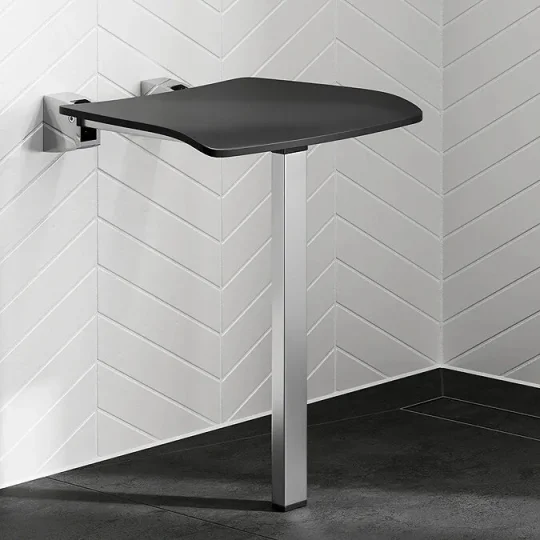 Hib Shower Seat With Support Leg (dark Grey) product image - Image 1