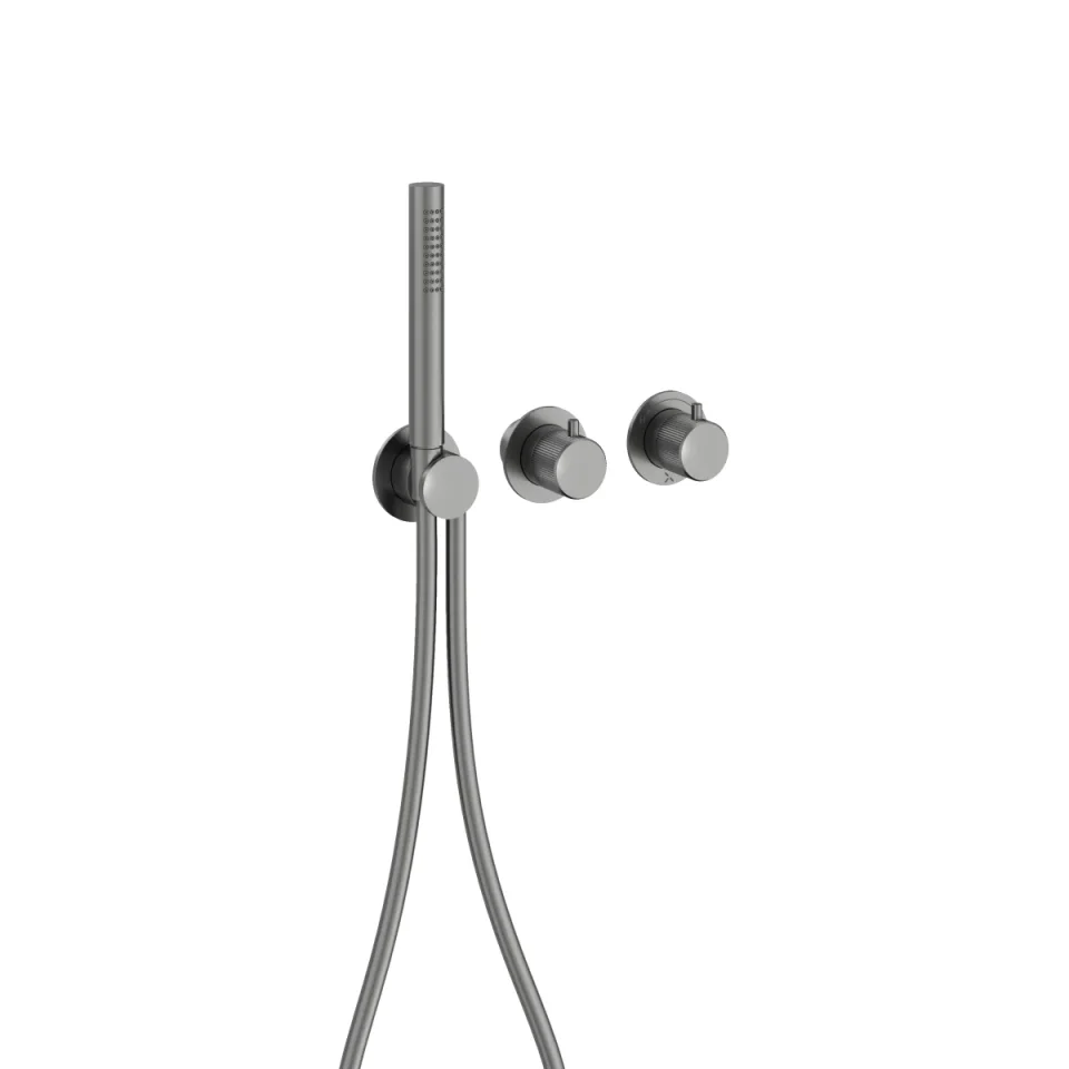 Crosswater Module 3one6 2 Control Trimset With Handshower Stainless Slate product image - Image 1