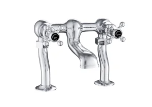 Just Taps Grosvenor Cross Deck Mounted Bath Filler Matt Black