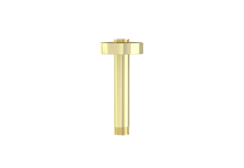 Saneux Cos 100mm Round Ceiling Mounted Shower Arm - Brushed Brass product image - Image 1