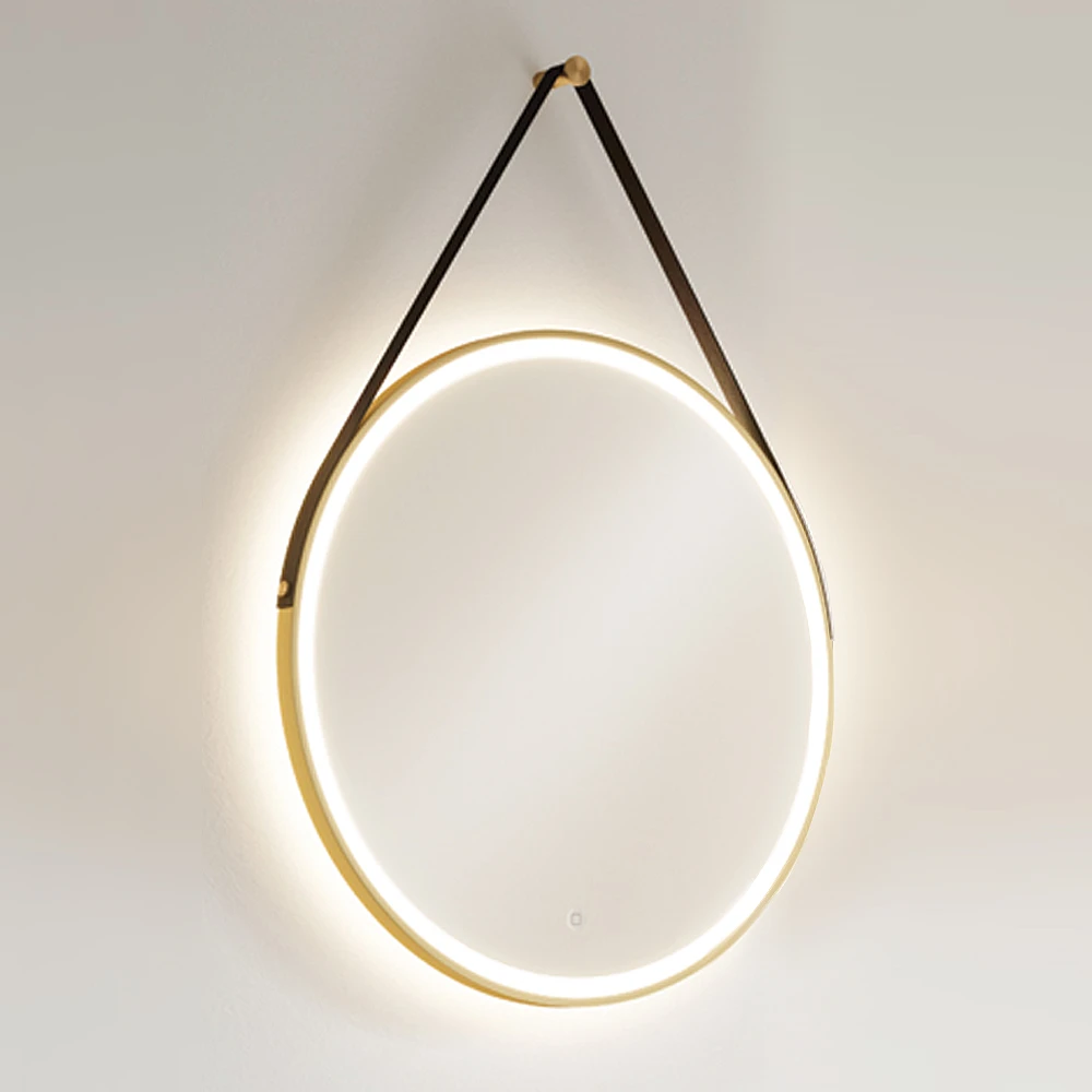 Hib Solstice 60 Mirror (brushed Brass) 60cm X D3.2cm